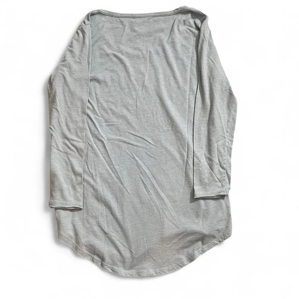 Lucky Brand Blue Grey Long Sleeve Women's Top Size Medium Y2K Style Surf Skate